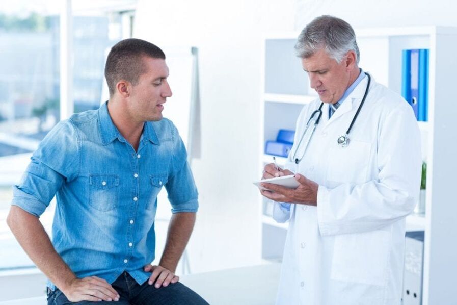 Odvolání na specialistu s příznaky prostatitidy